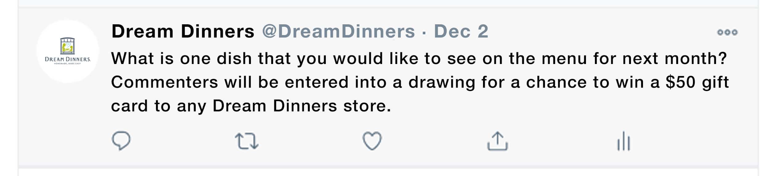 Dream Dinners Tweet-1